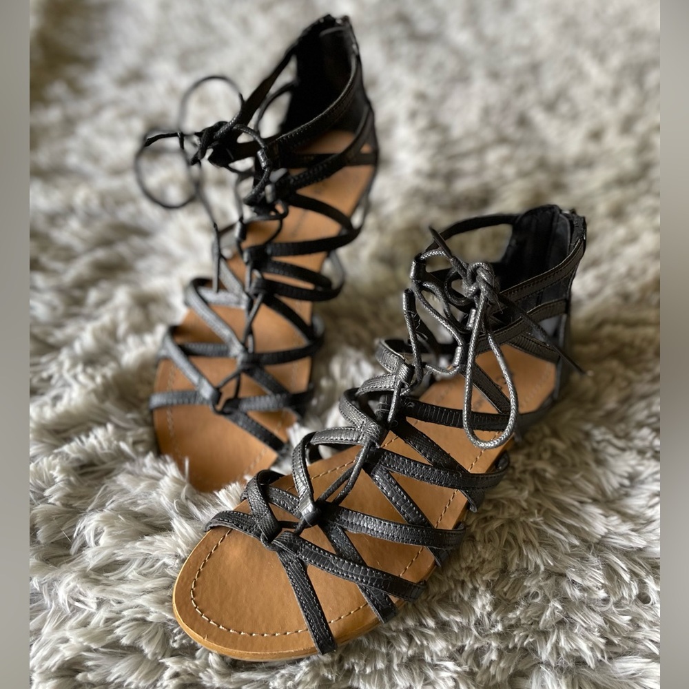 Black Gladiator/ Strapy Sandals
